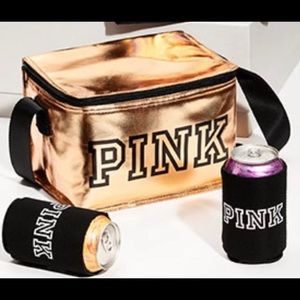PINK Cooler & TWO koozies